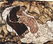 Egon Schiele Tod und Madchen oil painting